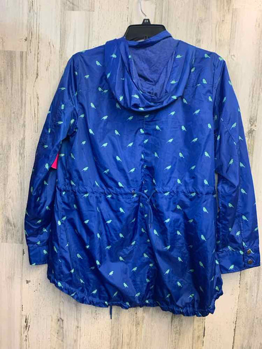 PRE-OWNED MOSSIMO JACKETS / COATS Size 2X BLU/AQUA BIRDS JACKET Jacket/BLUE/AQUA