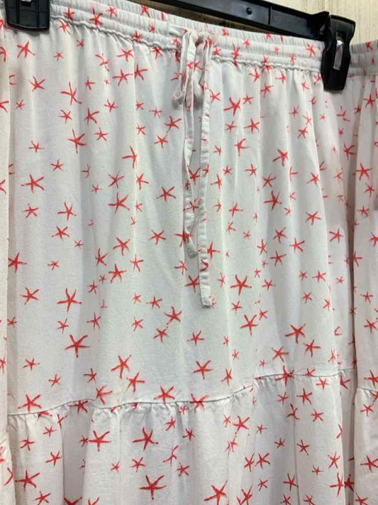 PRE-OWNED NATIONAL Dresses and Skirts WHITE/CORAL STARFISH MAXI Maxi/WHITE/CORAL