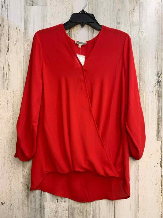 NWT PLEIONE Tops Size XL Red SHEER 3/4 LENGTH TOP