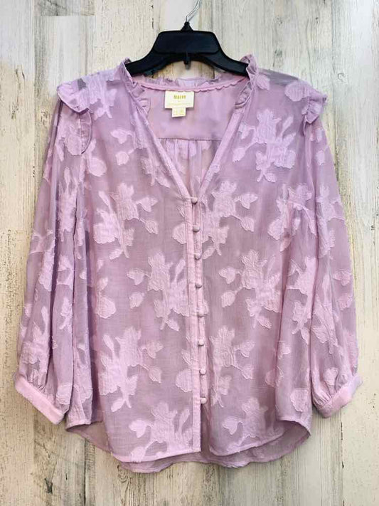 MAEVE Tops Size 12 Lavender Floral LONG SLEEVES Shirt