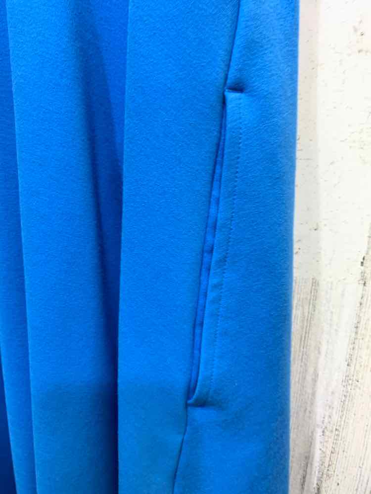 PRE-OWNED LANDS END Dresses and Skirts Size 14 Blue Solid SHEATH Dress