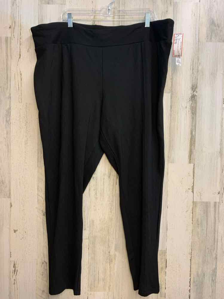 NWT Size 3X SIMPLY EMMA PLUS SIZES Black STRAIGHT LEG Pants/PONTE PANT