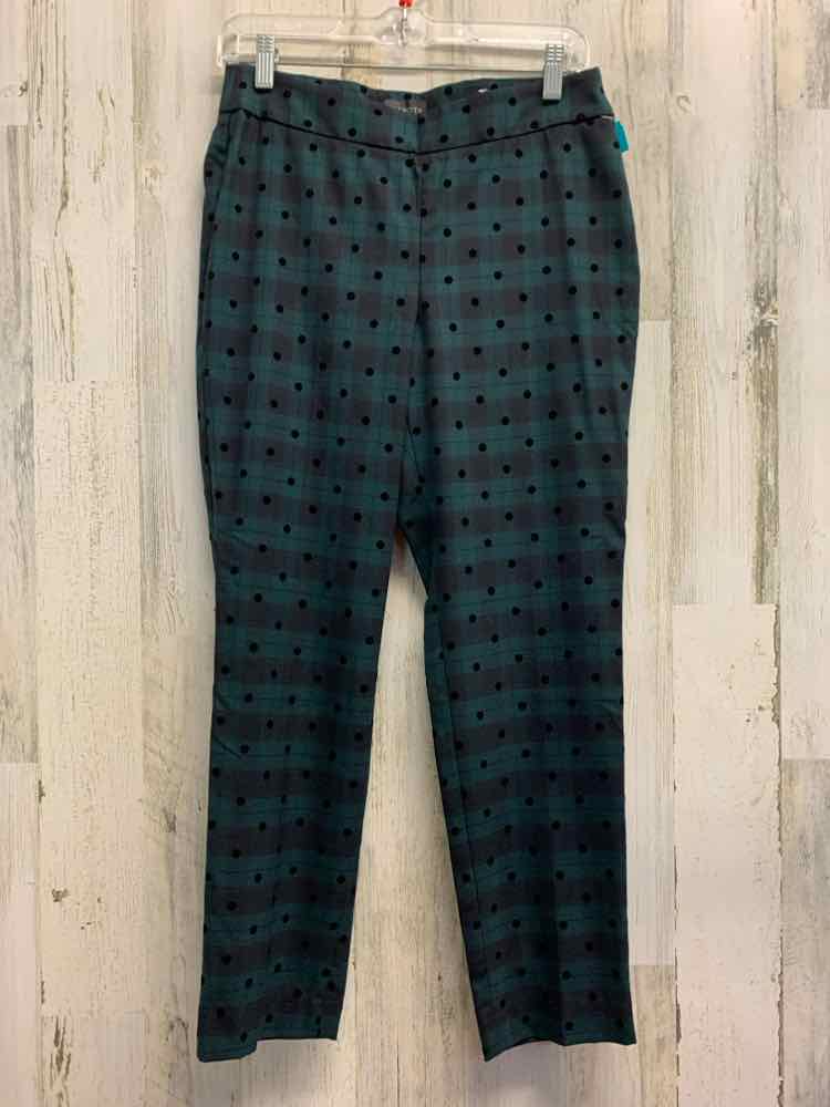 PRE-OWNED Size 4P TALBOTS BOTTOMS GREEN/BLUE/BLACK Plaid PANTS Pants/PLAID (DARK