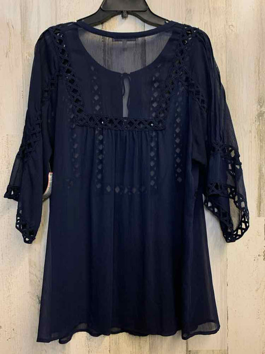 PRE-OWNED DANIEL RAINN Tops Size L Navy LONGSLEEVE TOP