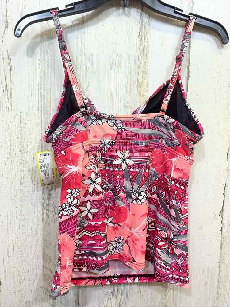 PRE-OWNED CROFT & BARROW Swimwear Size 10 BABY PINK/HOT PINK/WHITE TOP Swimsuit/