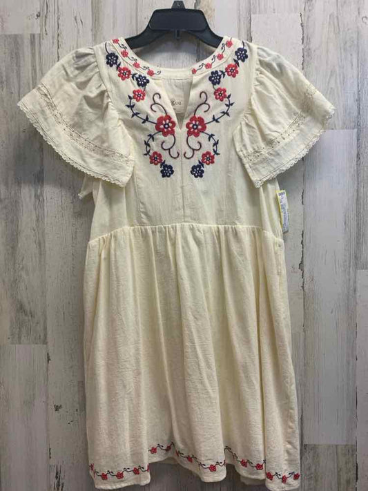 NWT UMGEE Dresses and Skirts Size S CREAM/RED/BLUE Floral A-LINE Dress/CRAM/RED/