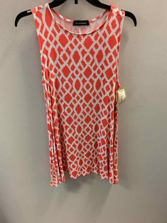 HOUR GLASS LILLY Dresses and Skirts Size XS CORAL/WHT Geometric Dress