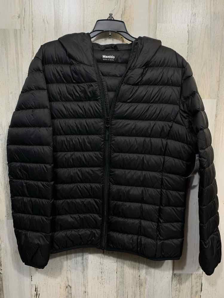 PRE-OWNED WANTDO Size L JACKETS / COATS Black ZIP UP PUFFER LONG SLEEVE Jacket