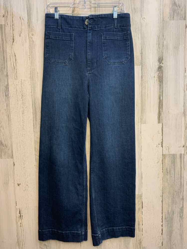 PRE-OWNED Size 12 PILCRO AND THE LETTERPRESS BOTTOMS DARK BLUE Tall Pants/STRAIG