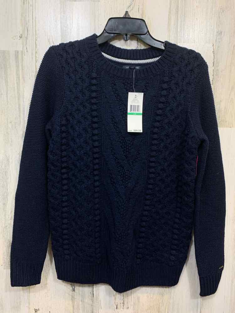 NWT TOMMY HILFIGER Tops Size L Navy CABLE SWEATER Sweater/NAVY CABLE SWEATER