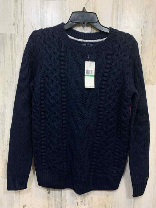 NWT TOMMY HILFIGER Tops Size L Navy CABLE SWEATER Sweater/NAVY CABLE SWEATER