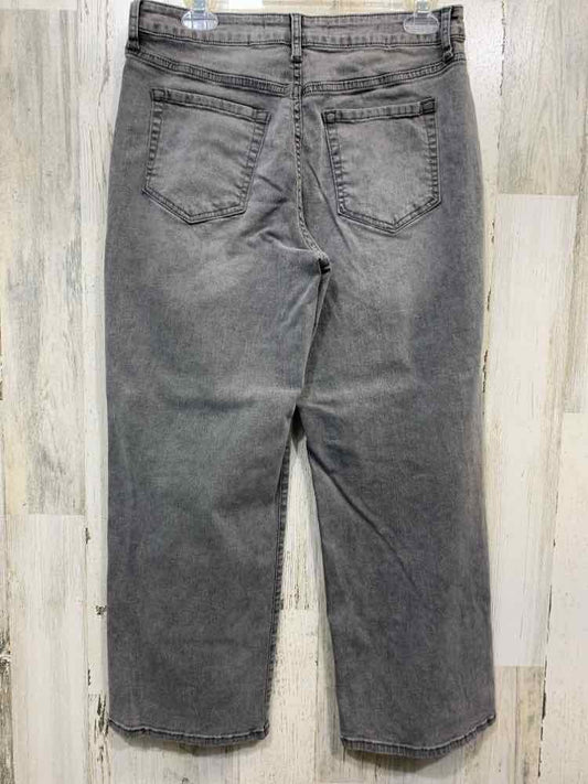 PRE-OWNED INDIGO SIX Size 10P BOTTOMS Gray WIDE LEG/ FLAT FRONT Jeans