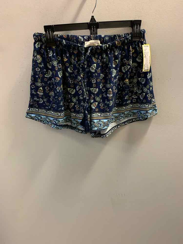 Size XL NO COMMENT BOTTOMS LT BLU/BLU/PCH/GRN/YEL Floral Shorts