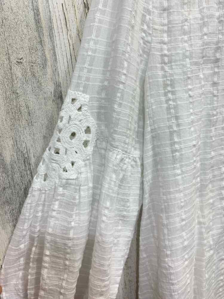 PRE-OWNED MAX STUDIO LONDON/CRINKLED GUAZE-LIKE BOHO-INSPIRED SPLIT BUTTON