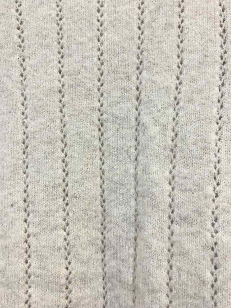 NWT ON 34TH Size L Tops OATMEAL Knit Eyelet LONG SLEEVES SWEATER