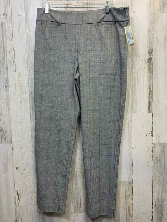 PRE-OWNED Size 12 TALBOTS BOTTOMS BLACK/WHITE Plaid PANTS Pants/BLACK/WHITE CASU