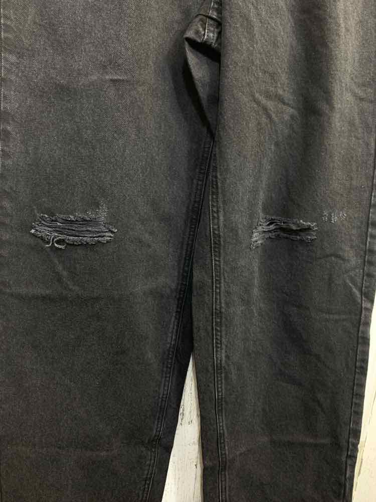 NWT Size 0 WILD FABLE BOTTOMS Black Denim Jeans/MID-RISE RELAXED STRAIGHT LEG