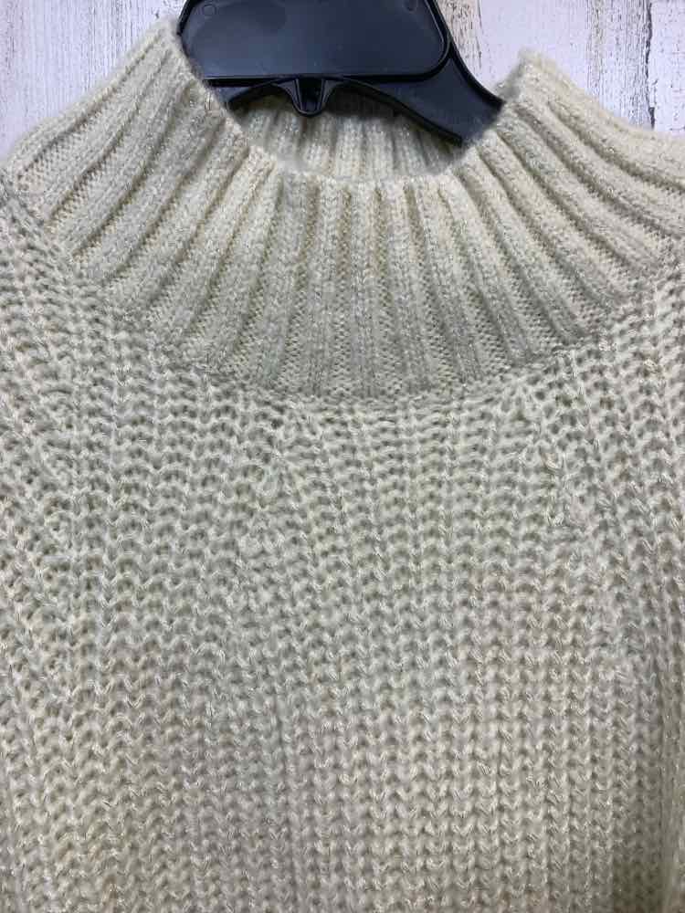 NWT ON 34TH Size L Tops CREAM CABLE KNIT LONG SLEEVE/ MOCK NECK SWEATER