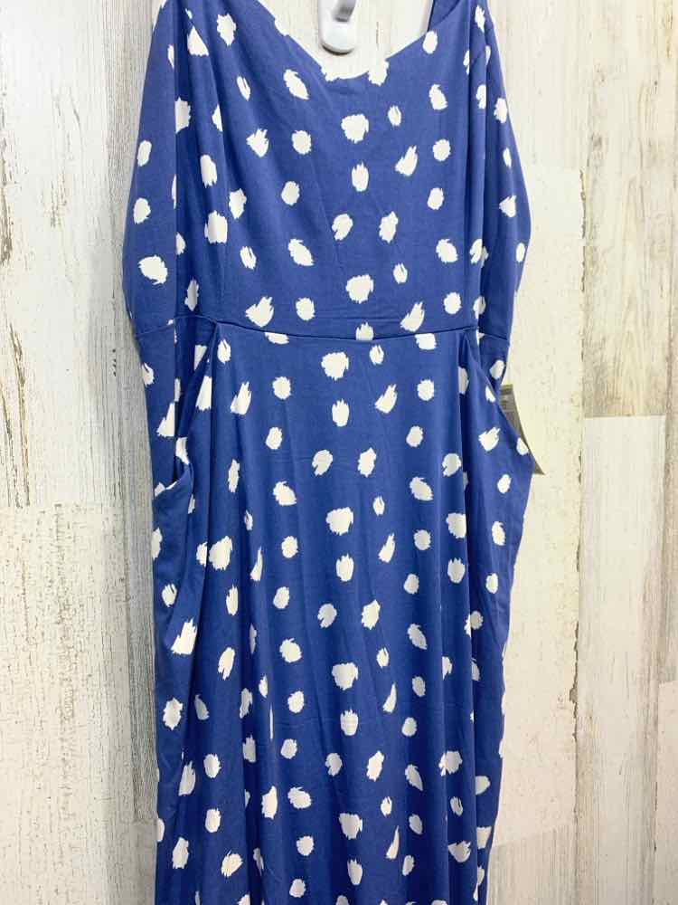 PRE-OWNED 41 HAWTHORN/BEATRIZ POLKA/PAINT SPOT SLEEVELESS MAXI W/ POCKETS