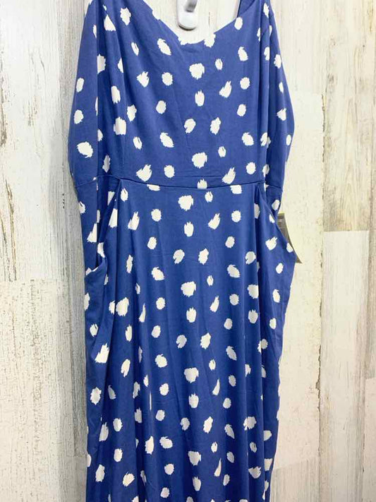 PRE-OWNED 41 HAWTHORN/BEATRIZ POLKA/PAINT SPOT SLEEVELESS MAXI W/ POCKETS