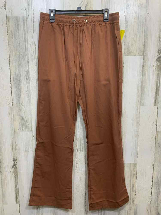 PRE-OWNED Size XL Brown Solid BOOT CUT Pants/BROWN BOOT-CUP PANTS