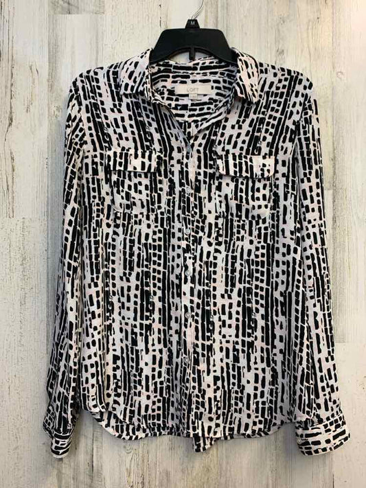 LOFT Tops Size S BLK/WHT/PNK BLOCKS LONG SLEEVES Shirt