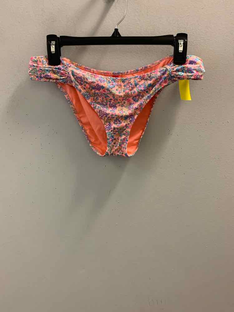 VICTORIA'S SECRET Swimwear Size M PASTEL Floral BIKINI BOTTOM Swimsuit