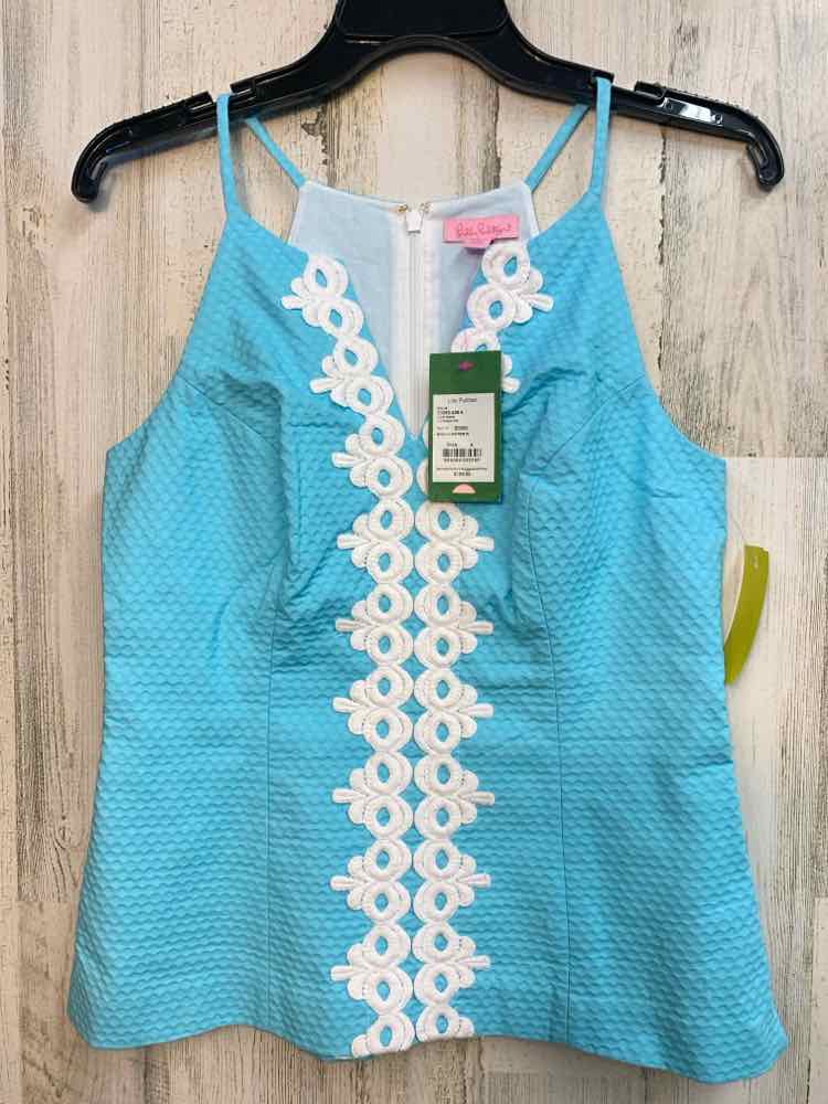 NWT LILLY PULITZER Tops Size 4 BRIGHT BLUE HALTER TOP