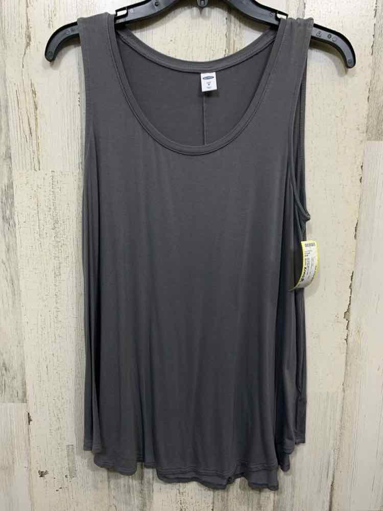 PRE-OWNED OLD NAVY Tops Size M GRAY  RIBBED/ SCOOP NECKLINE Tank Top