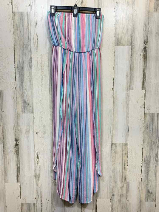 NWT Size M SHE + SKY Tops Multi-Color VERTICAL STRIPES JUMPER Jumper/STRAPLESS F