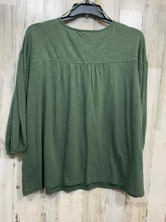 NWT STYLE & CO Tops Size 2X Green PUFF SLEEVES Blouse