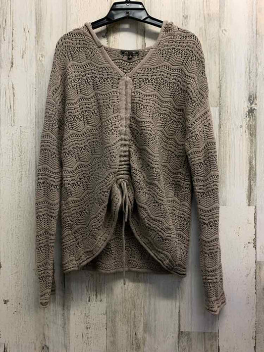 PRE-OWNED LETY & ME Tops Size S Brown CROCHET LONG SLEEVES TOP/LONG SLEEVE CROCH