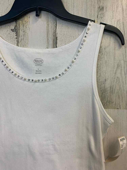 PRE-OWNED TALBOTS Tops Size PL WHT SLEEVELESS TOP