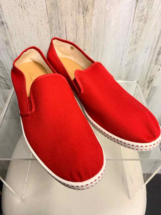 NWT RIVIERAS SHOES Shoe Size 12 Red CANVAS SLIP ON Shoes