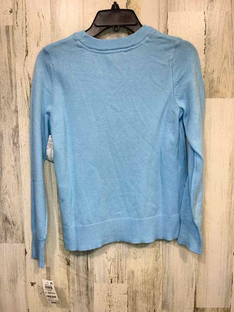 NWT ON 34TH Size XS Tops AQUA RIB KNIT LONG SLEEVES SWEATER