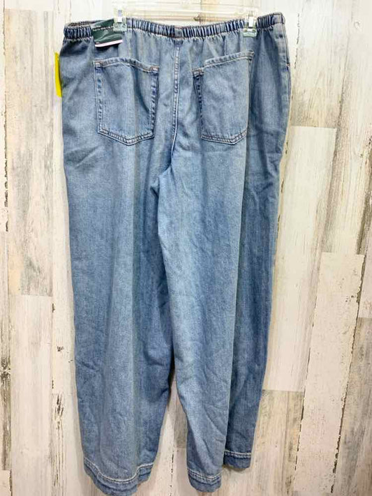 NWT Size XL WILD FABLE BOTTOMS LIGHT BLU Solid WIDE LEG Jeans