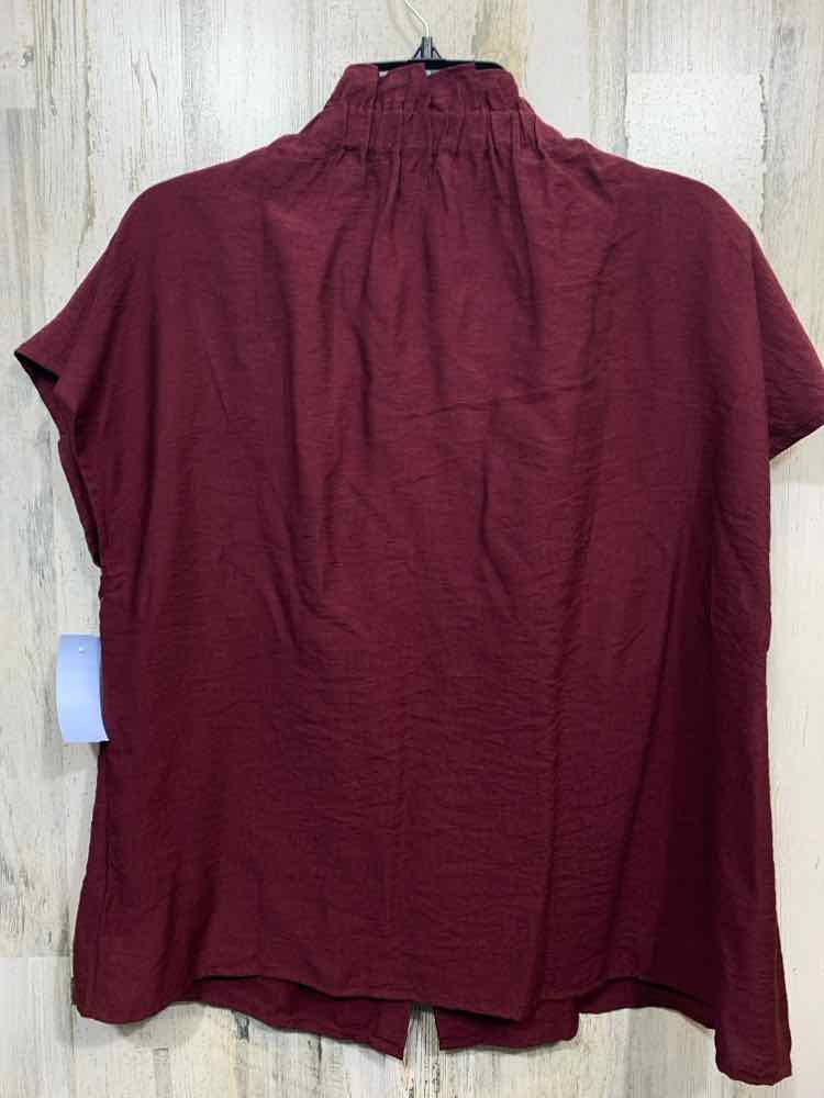 PRE-OWNED ENTRO Size L Tops WINE SLEEVELESS Blouse