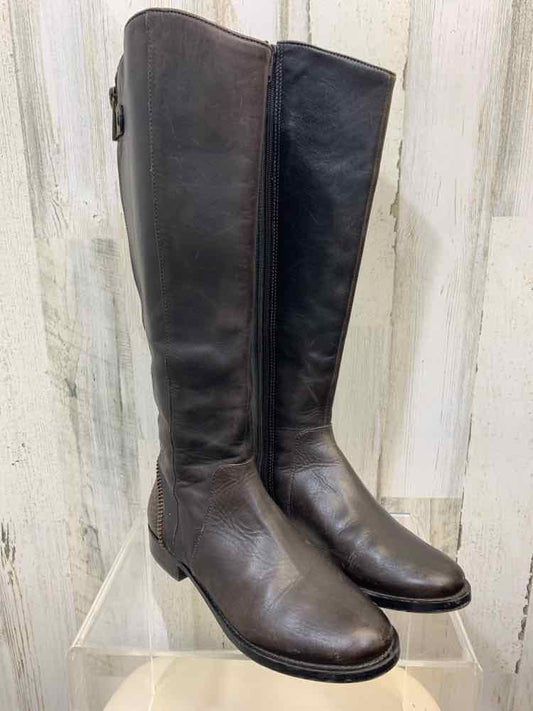 ARTURO CHIANG SHOES Shoe Size 7 DARK BROWN Leather Tall Boots