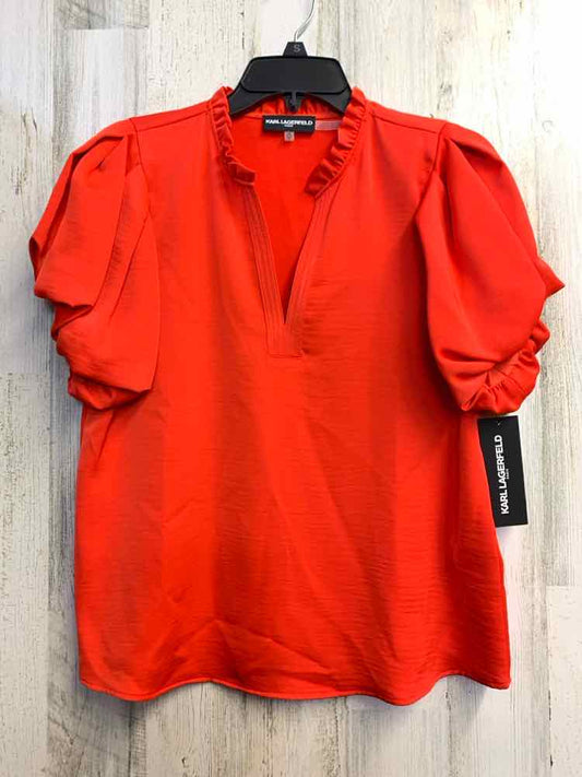 NWT KARL LAGERFELD Tops Size XS TOMATO RED SHORT SLEEVES TOP