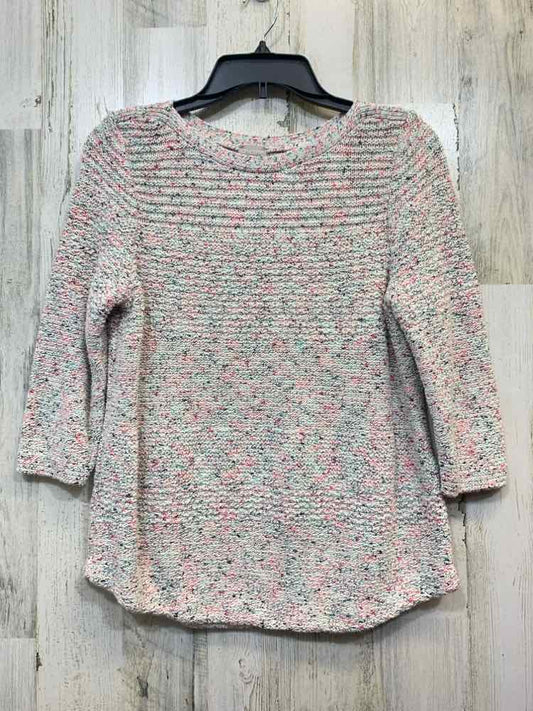 PRE-OWNED CHICO'S Tops Size 1 Cream 3/4 LENGTH Sweater