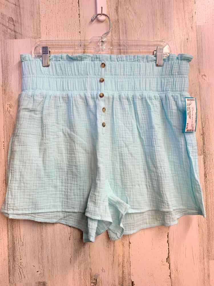 NWT Size M/L SIMPLY SOUTHERN BOTTOMS AQUA HIGH WAIST Shorts