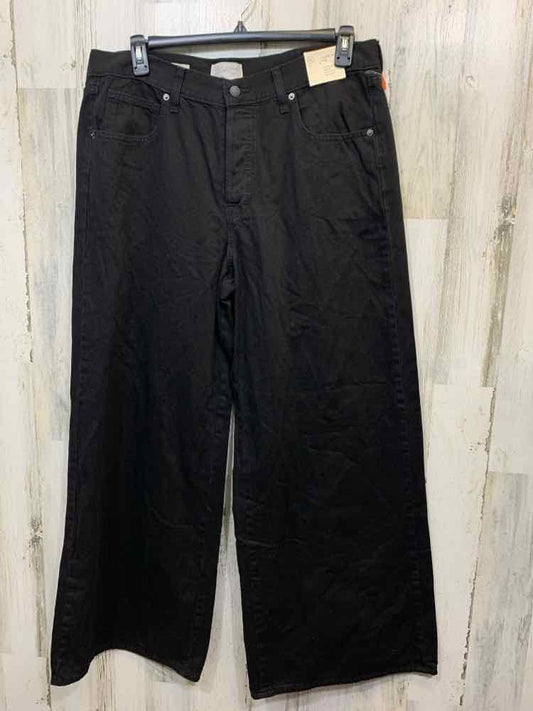 NWT Size 14 UNIVERSAL THREADS BOTTOMS Black Denim/SUPER WIDE LEG JEANS