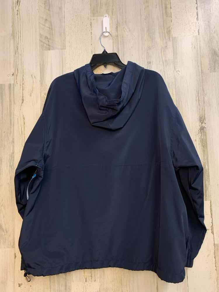 PRE-OWNED TALBOTS Tops Size XL NAVY BLUE LONG SLEEVES TOP/WINDBREAKER