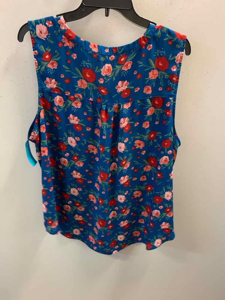 MAURICES PLUS SIZES Size 2X DARK BLUE Floral TOP