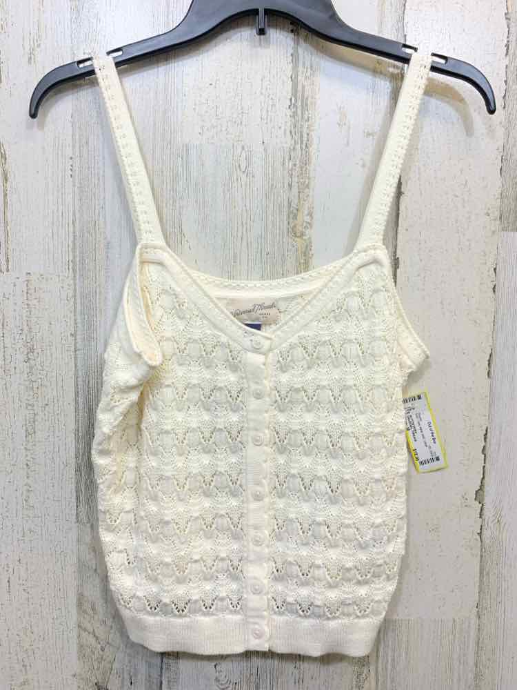 NWT UNIVERSAL THREADS Tops Size M White KNIT CROP Blouse