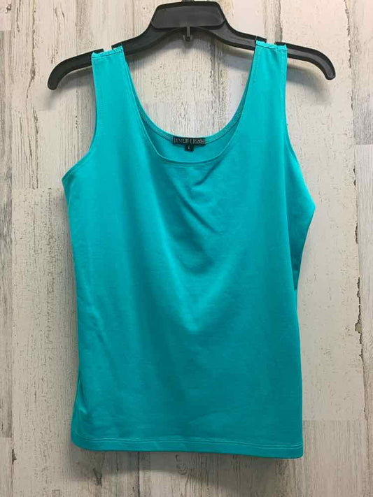 PRE-OWNED ANUE LIGNE Tops Size L Teal Solid TANK TOP Tank Top/TEAL TANK TOP