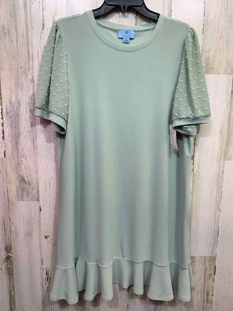 PRE-OWNED CE CE Dresses and Skirts Size PXL SAGE SHORT SLEEVES SWISS DOT  Dress