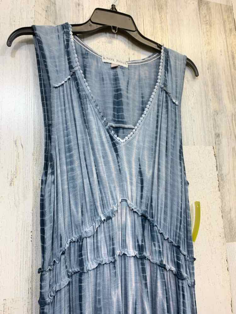 PRE-OWNED KNOX ROSE Dresses and Skirts Size M NAVY/GRAY BLUE TY-DYE MAXI Dress/T