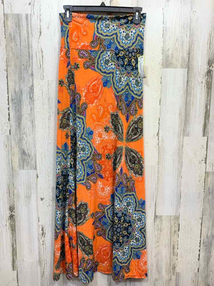 PRE-OWNED DIOSA S BOTTOMS ORG/BLU/WHT Paisley Maxi