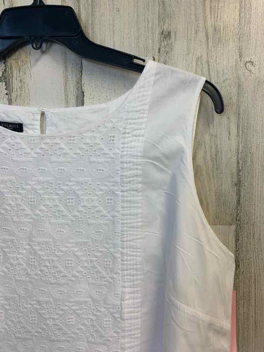 PRE-OWNED TALBOTS PLUS SIZES Size 18W WHT SLEEVELESS TOP